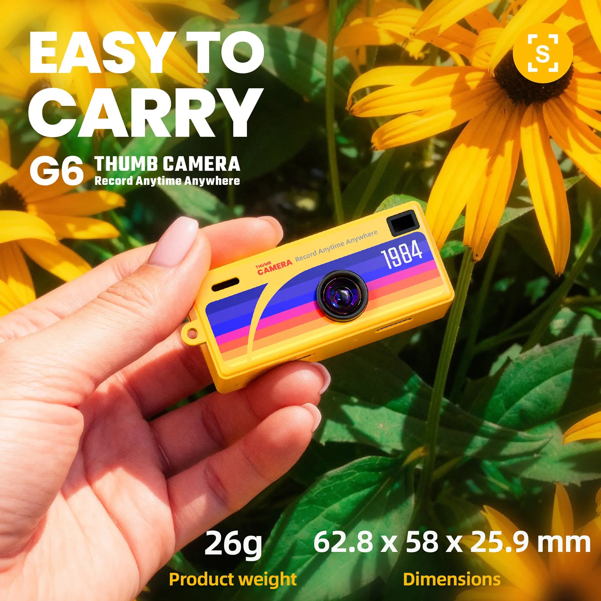 G6 Retro Mini Keychain Camera - 1080P HD Recorder with Auto Focus, 130° Wide Angle Lens, and LCD Screen - Portable and Stylish!