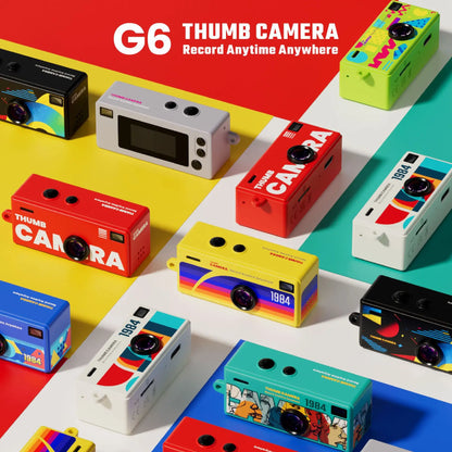 G6 Retro Mini Keychain Camera - 1080P HD Recorder with Auto Focus, 130° Wide Angle Lens, and LCD Screen - Portable and Stylish!