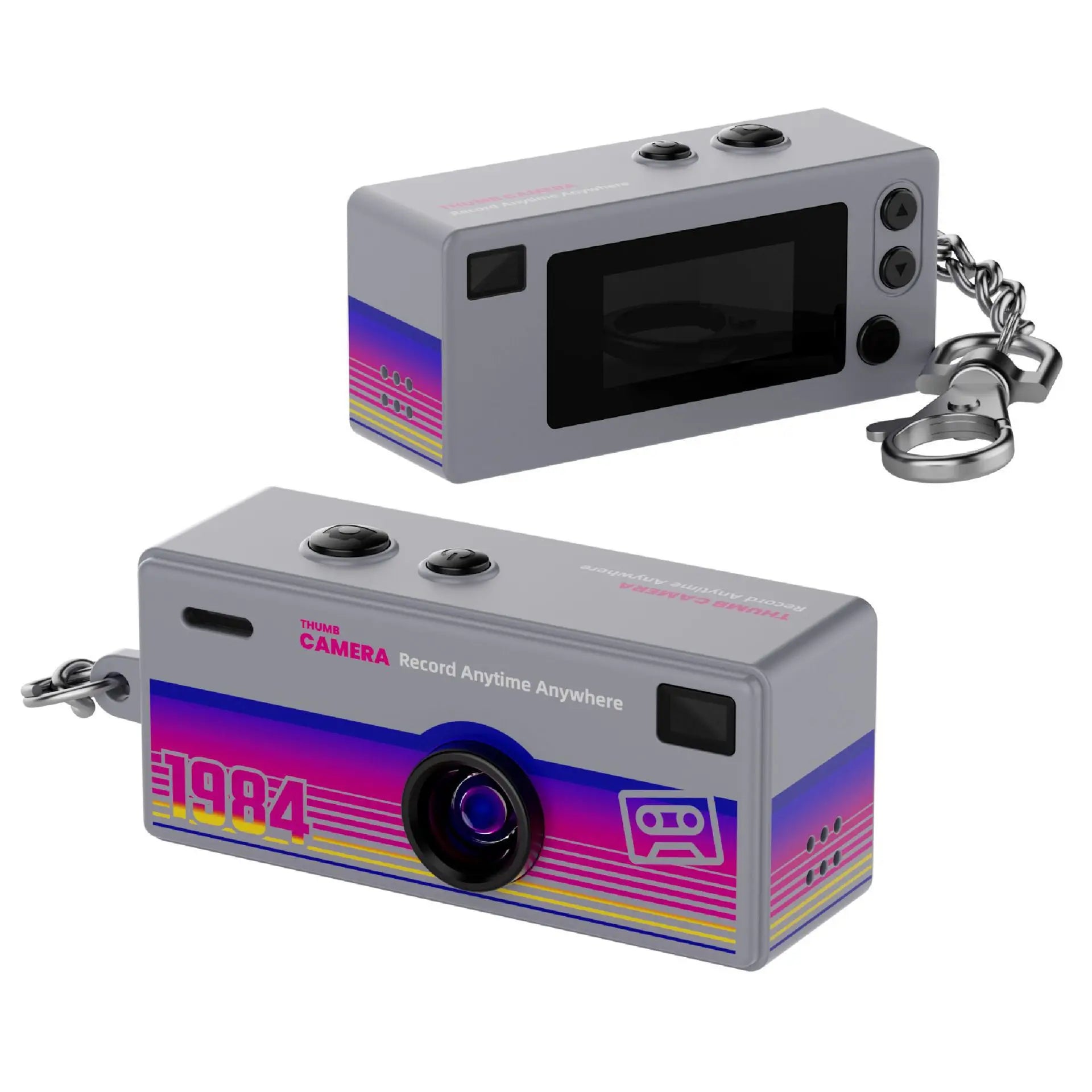 G6 Retro Mini Keychain Camera - 1080P HD Recorder with Auto Focus, 130° Wide Angle Lens, and LCD Screen - Portable and Stylish!