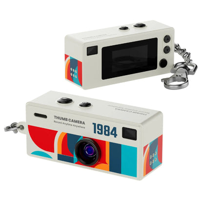 G6 Retro Mini Keychain Camera - 1080P HD Recorder with Auto Focus, 130° Wide Angle Lens, and LCD Screen - Portable and Stylish!