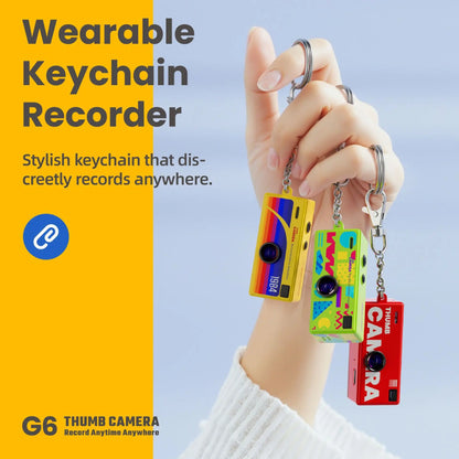 G6 Retro Mini Keychain Camera - 1080P HD Recorder with Auto Focus, 130° Wide Angle Lens, and LCD Screen - Portable and Stylish!