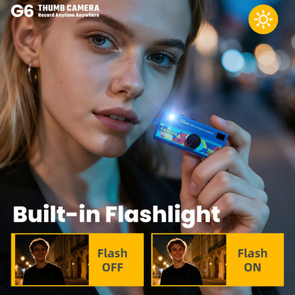 G6 Retro Mini Keychain Camera - 1080P HD Recorder with Auto Focus, 130° Wide Angle Lens, and LCD Screen - Portable and Stylish!